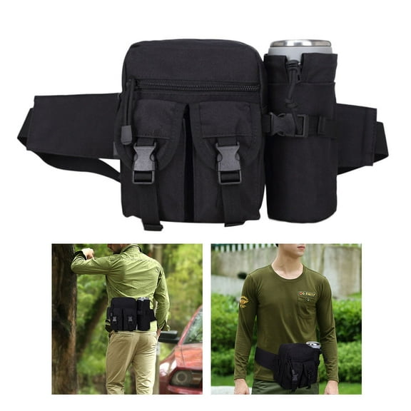 unbranded  Water Bottle Strap Fanny Packs for Men Pouch Man Outdoor Waist Zipper