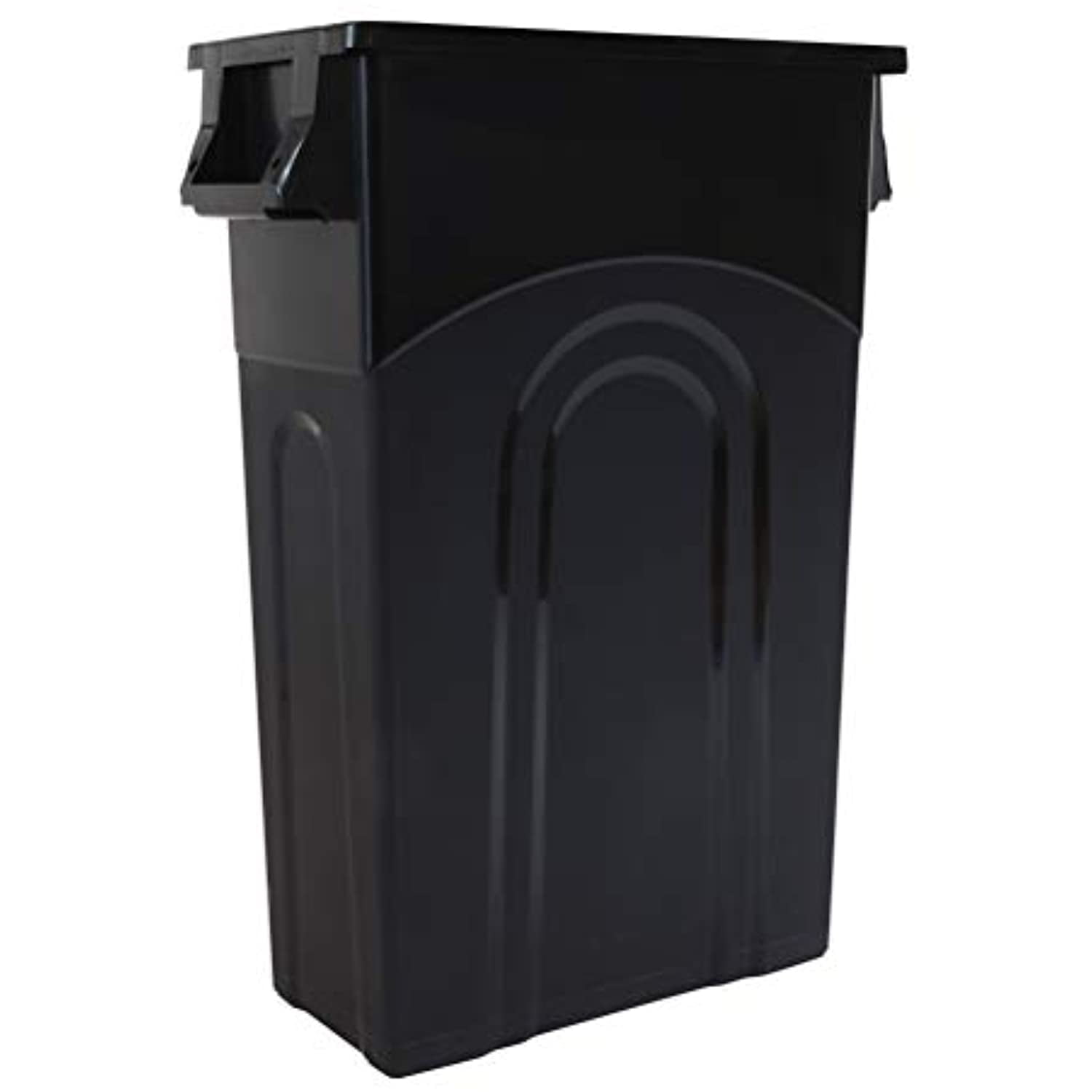 United Solutions Highboy Waste Container Space Saving Slim Profile & Easy Trash Bag Removal for