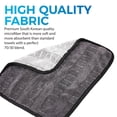 thumbnail image 3 of The Rag Company - The Gauntlet - Car Drying Towel -70/30 Blend Premium Microfiber,  12in x 12in, Grey (3-Pack), 3 of 9