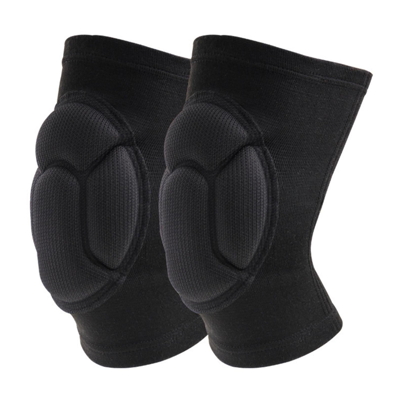 1 Pair Protective Knee Pad Thick Sponge Football Volleyball Pad Knee Collision Knee Pad Sports Z5N1