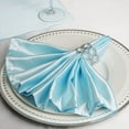 thumbnail image 3 of Balsa Circle 10 Pieces 20" Light Blue Satin Dinner Napkins Wedding Party, 3 of 5