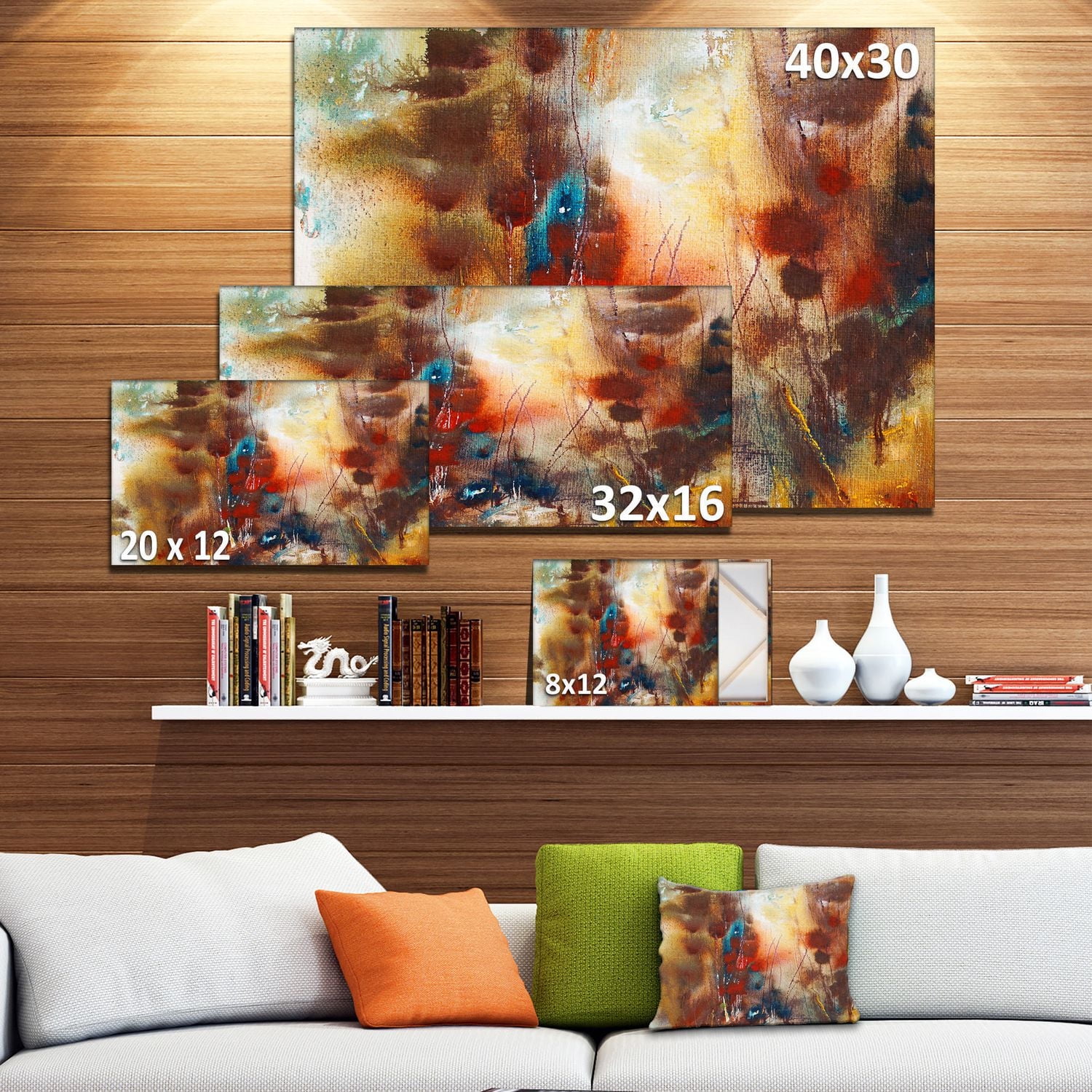 Design Art Artistic Brown Canvas Print