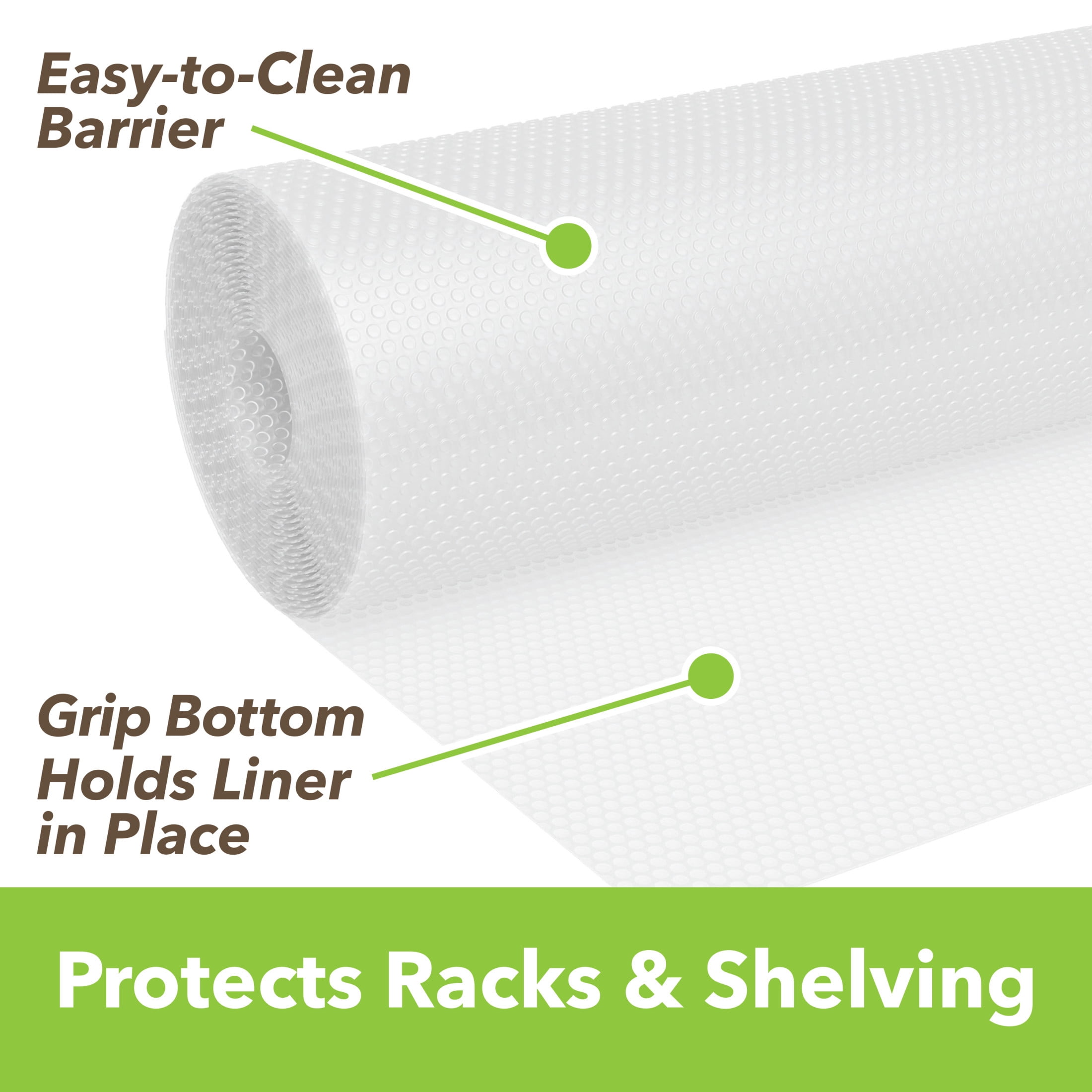 (2 pack) Clear Classic EasyLiner Shelf Liner, Clear 20" x 12' Roll