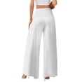 thumbnail image 5 of Women's Palazzo Lounge Wide Leg Casual High Waist Flowy Pants with Pockets S, 5 of 5