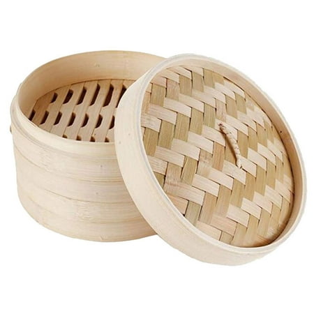 

lystmrge Tree Decoration Set Ornament for Christmas Tree Special Christmas Ornament Tableware Household Bamboo Steamer With Lid Double Layer Combination 15cm
