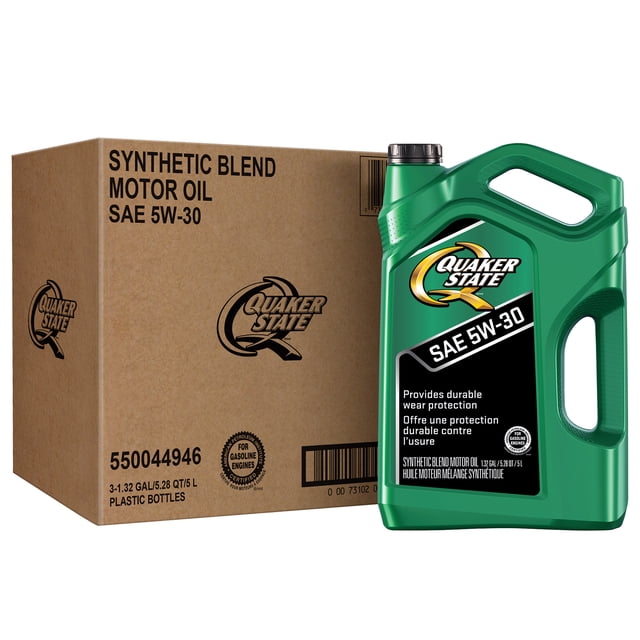 Huile moteur Quaker State SAE 5W-30, 5 litres (caisse de 3)