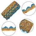 thumbnail image 6 of 9.3Yd 1.3 Inch Blue Beaded Paillette Sewing Lace Trim Gold Fringe Tassel Trim Metallic Fabric Ribbon Wavy Glitter Mesh, 6 of 9