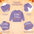 thumbnail image 6 of Aideaone Toddler Baby Girl Knit Sweater Big Sister Little Sister Matching Outfits Long Sleeve Pullover Sweatshirt for Infant 12M-4T, 6 of 8