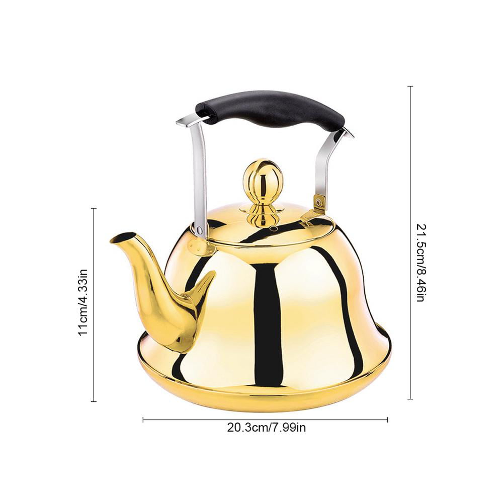 Color : Blue Tea Kettle for Induction Cooktop Whistling Kettle Large Capacity Household 4L