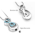 thumbnail image 3 of Infinity Love Urn Pendant Stainless Steel Snake Chain Cremation Jewelry for Ashes for Woman Free Filling Tools Include, 3 of 5