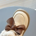 thumbnail image 6 of Eltusu Girls Ankle Boots, Warm No Slip Slip on Bow Winter Booties Shoes Beige Size 2(Big Kids), 6 of 8