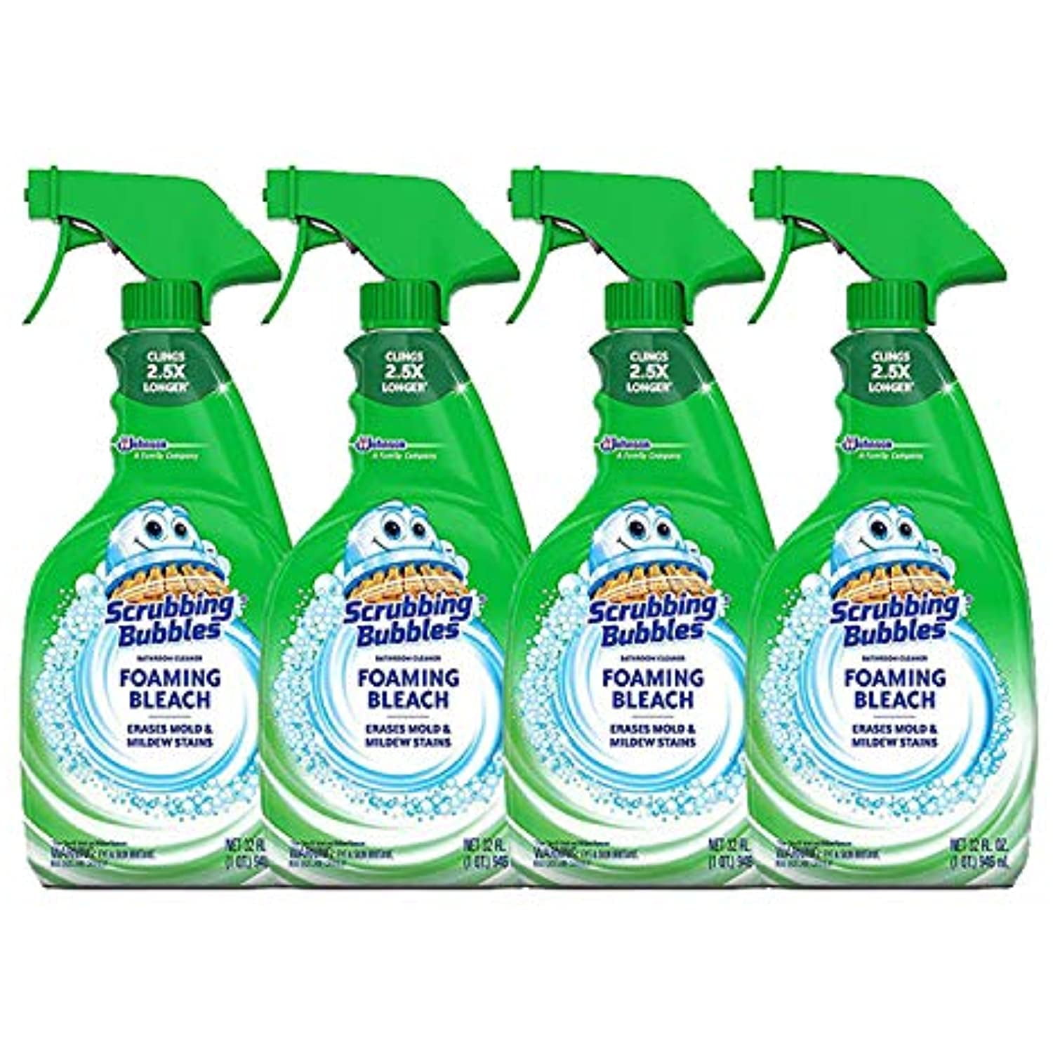 scrubbing bubbles foaming bathroom cleaner with bleach 32 fl oz (pack