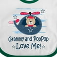 thumbnail image 4 of Inktastic Grammy and Poppop Grandson Bear Boys Baby Bib, 4 of 4