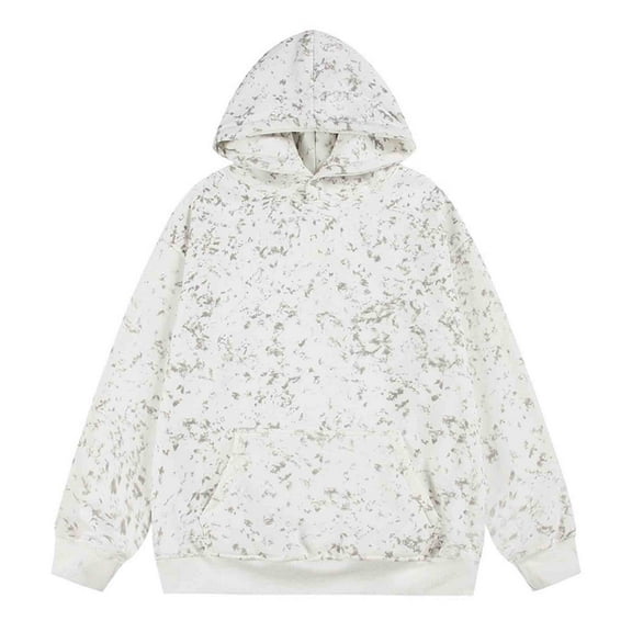 UAMVSH Hoodies for Men and Women Plus Size Tie Dye Hooded Sweatshirt Oversized Soft Cotton Long Sleeve Fashion Casual Tops with Pocket