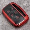 thumbnail image 4 of Car Key Case Cover, Smart Key Shell, TPU Cover Car Entry Fob, Carbon Fiber For Car Car Smart Key Red, 4 of 8