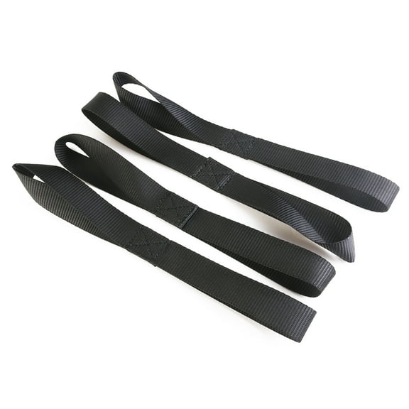 Hemoton Pack of 4 Loops Towing Ropes Tie Down Straps 12' Heavy Duty 2300lb Capacity for Prevent Scratches ATV/UTV/Motor