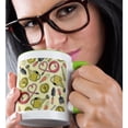 thumbnail image 2 of 3drose, Cute Gardening Gardener Pattern Green, 11oz Two-tone Green Mug, 2 of 6