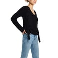 thumbnail image 3 of Weatherproof Vintage Women's Side Tie Sweater  Black Size XS, 3 of 6