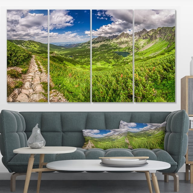 Sentier de Montagne dans un Panorama de Tatras - Impression sur Toile Paysage