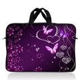 thumbnail image 1 of LSS Laptop Sleeve Bag 10.2 Inch Purple Heart Butterfly Design, 1 of 1