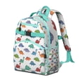 thumbnail image 2 of White Dinosaurs Colorful Species Pattern Backpack for School,Cute School Bag,Schoolbag with Adjustable Shoulder Straps & Padded Back,15.25"x11.5"x5.25", 2 of 5