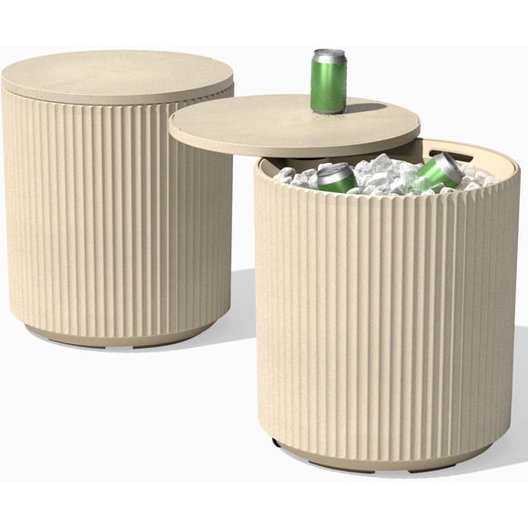 Songqin Outdoor Cooler Side Table - 2 in 1 - Designed for use as Outdoor Side Table, Patio Decor and Ice Chest
