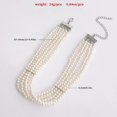 thumbnail image 5 of Bridal Pearl Choker Necklace Chain Pearl Strands Necklace Baroque Statement Pearl Necklace White Imitation Pearl Bridal Beaded Necklace Jewelry for Wo, 5 of 5