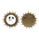 thumbnail image 1 of Ilustración de dibujos animados patrón perro negro Pin de gancho de metal vintage con forma de sol Unbranded  M, 1 of 3