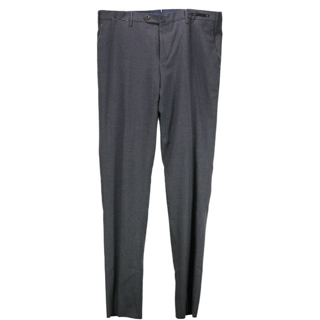 PT01 Pantalon Gris Ajusté Extensible en Polyester pour Homme Habillé - 37