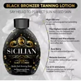 Sidar The Sicilian 200x Double Dark Black Bronzer Tanning Lotion Indoor
