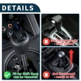 thumbnail image 3 of Perilla de cambio de coche Unique Bargains 13cm Perilla de cambio frontal universal para vehículos automáticos y manuales de fibra de carbono aleación de aluminio roja con 3 adaptadores 1 set, 3 of 6