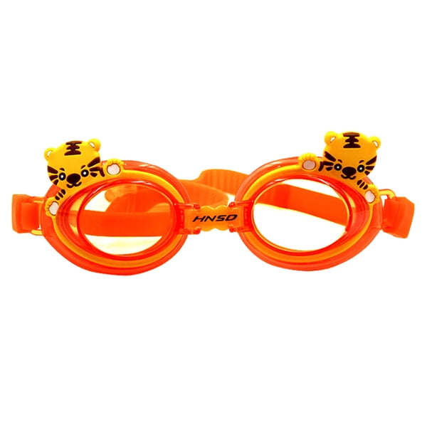 HNSD Children Kids Waterproof Silicone Anti Fog Swimming Glasses Goggles Eyewear Eyeglasses(Orange Tiger) by HNSD