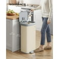 thumbnail image 2 of Kitchen Trash Can, 18-Gallon Stainless Steel Garbage Can, with Stay-Open Lid and Step-on Pedal, Soft Closure, Tall, Large and Space-Saving, Sand Beige and Dove Gray, 2 of 7