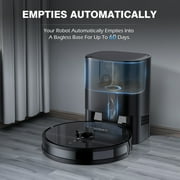 BOBOMOTI Robot Vacuum and Mop Combo, Self Emptying Robot Vacuum Cleaner, Auto Mop Washing&Drying, Ideal for Hard Floors