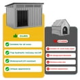 thumbnail image 5 of Dog House for Both Indoor and Outdoor with Weatherproof Roof Removable Floors for Medium to Large Dogs Interior Space (Grey&Black, Large ), 5 of 9