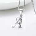 thumbnail image 4 of Juwaliy Collar de Inicial para Mujer de Plata Esterlina 925 con Dije de Letra a, Dije de Alfabeto con Monograma Cubierto de Hielo, Joyería con Nombre Personalizada, Regalos para Madre Esposa Hija, 4 of 9