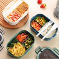 thumbnail image 5 of Bento Lunch Box with 2 Layers Outdoor Picnic Fruit Food Container for School Office, 5 of 5