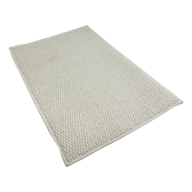 Tapete Entrada de Puerta Material Similar al Yute blanco
