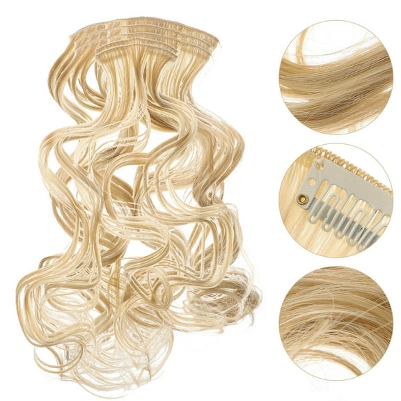 Raindrops 6Pcs Light Brown Hair Extensions for Women Wavy Design Easy to Wear for Daily Life and Work