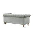 thumbnail image 6 of Rustic Manor Audriana Grey Velvet Chesterfield Loveseat 71L x 33.5W x 30.3H, 6 of 10