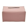 thumbnail image 3 of Funda de caja de pañuelos Sunnimix de cuero PU organizador de servilletas decorativas rectangulares Rosado, 3 of 8