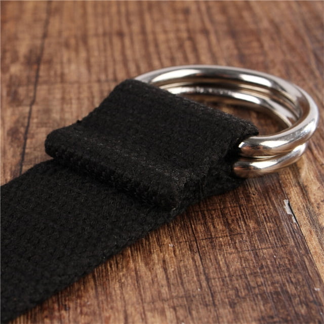 facefd Canvas Metal Waist Belt Replacement Unfading Exquisite Easy Matching Anti-rust Dual Ring Adjustable Jeans Shorts Belts Jujube Red