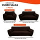 thumbnail image 2 of Cubre Sala LABBA Protector Fundas de Sillón Elásticas Ajustables para Sofá Individual Love Seat y Sillón de 3 Plazas Set de 3 Piezas Lavables Color Café Chocolate, 2 of 11