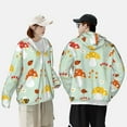 thumbnail image 3 of Rocae Mushroom Bee Print Breathable Sun Protection Hoodie Quick-Dry Lightweight Long Sleeve Hoodie Unisex Running Sports Shirt Large, 3 of 9