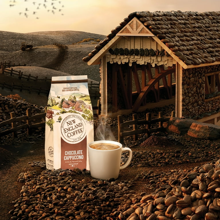 New England Coffee, Chocolate Cappuccino Ground Coffee, 11 oz New England Coffee, Chocolate Cappuccino Ground Coffee, 11 oz