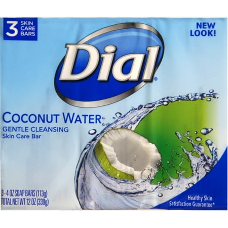 Dial Glycerin Soap - 2 Pack - Dial Glycerin Soap Bars Coconut Water & Bamboo Leaf Extract, 4 oz bars, 3 ea