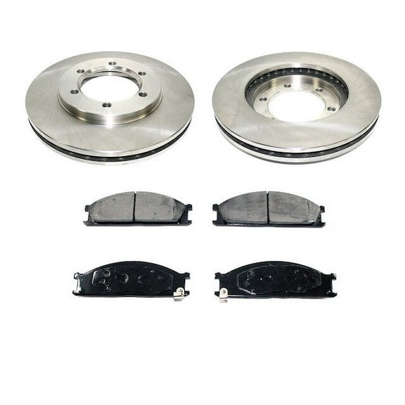 Front Brake Pad and Rotor Kit - Compatible with 1998 - 2004 Nissan Frontier RWD 2.4L 4-Cylinder 1999 2000 2001 2002 2003