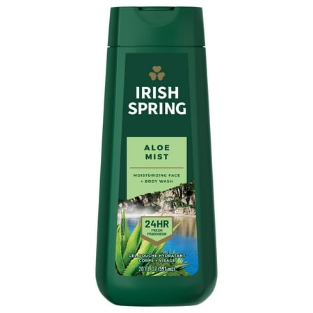 Irish Spring Aloe Mist Body Wash for Men (Pack of 48)