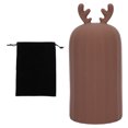 thumbnail image 1 of Bolsa de agua fría y caliente, bolsa calentadora de manos reutilizable de silicona suave con forma bonita, 500ml, color marrón, 1 of 14