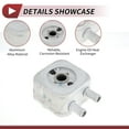 thumbnail image 5 of Unique Bargains Engine Oil Cooler for Audi A4 2002-2005 V6 3.0L Transmission Oil Cooler Trans Cooler with O-ring Seals No.028117021C Aluminum Alloy Silver Tone 1 Set, 5 of 6